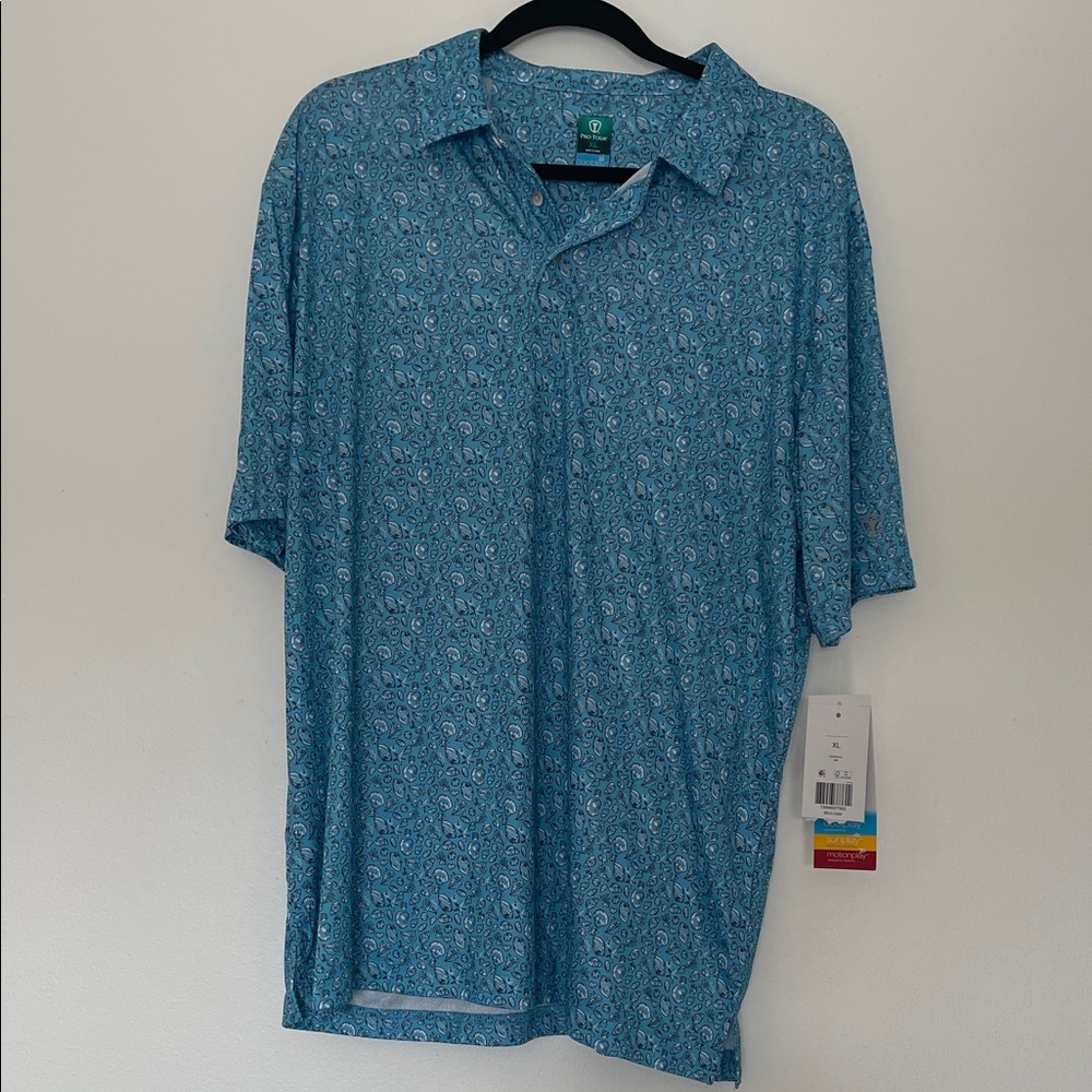 Men's Blue Sea Themed Shirt
